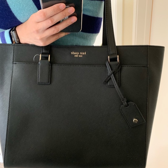KATE SPADE NEW YORK BLACK BAG CAMERON LAPTOP TOTE - Picture 2 of 8